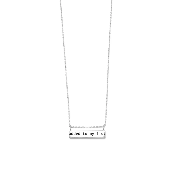 Sterling Silver Bar Necklace