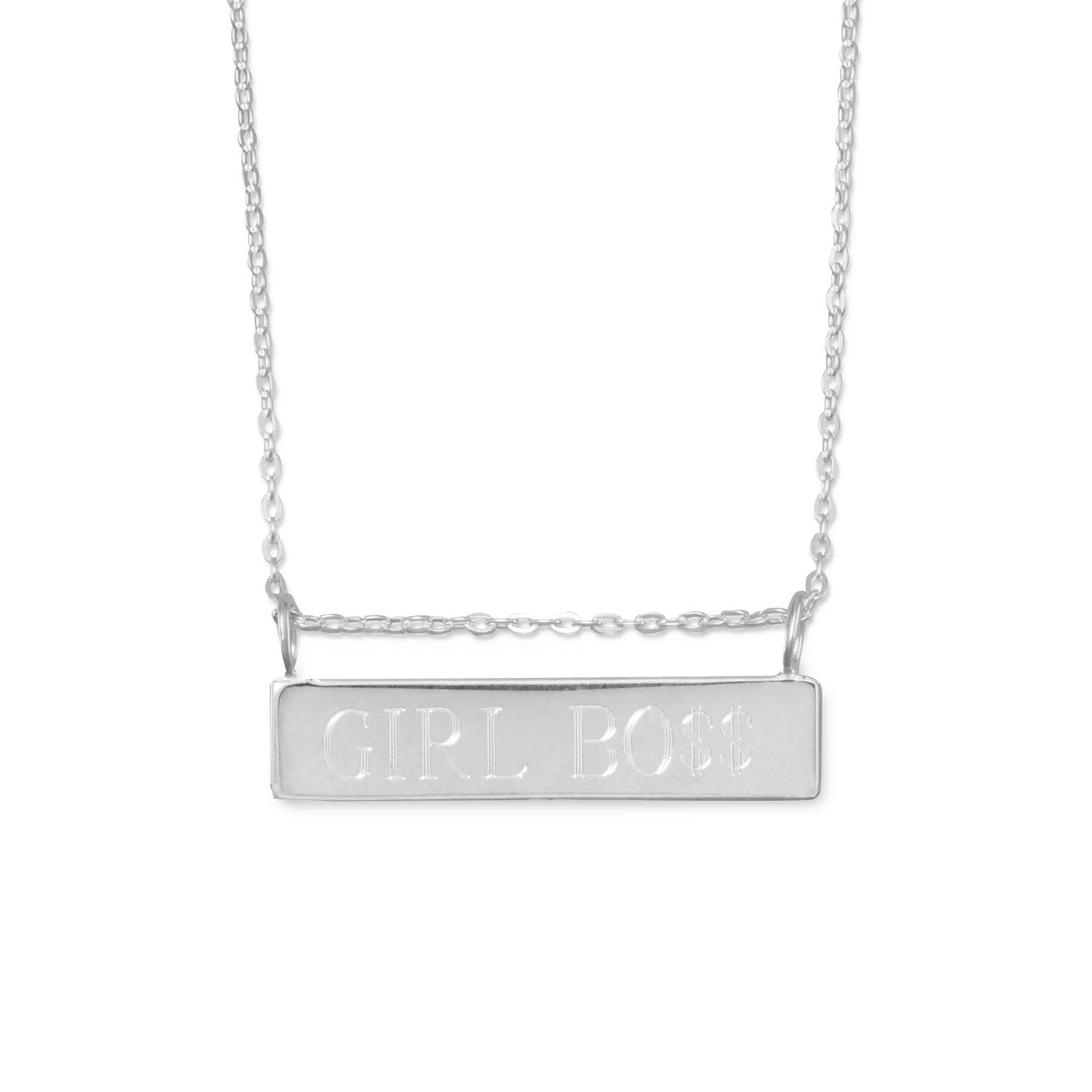 Sterling Silver Bar Necklace