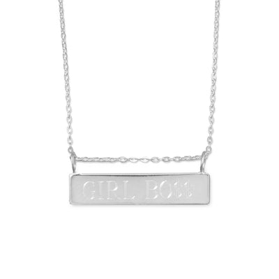 Sterling Silver Bar Necklace